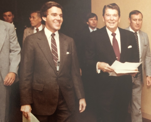 James Rosebush with Reagan